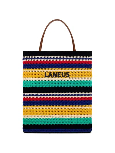Laneus Striped-pattern Shoulder Bag In Multi
