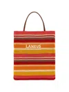 Laneus Striped-pattern Shoulder Bag In Red