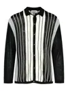 Laneus Viscose Blend Sweater Striped Pattern In Black