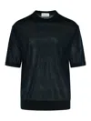 Laneus Knitted T-shirt In Black