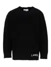 Laneus Pullover With Logo In Black