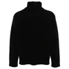 Laneus Roll-neck Wool-blend Jumper In Black