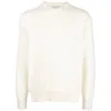 Laneus Ribbed Cuff Long Sleeve Crew Neck Jumper In Neutral