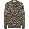 Laneus Leopard-print Crew-neck Sweater