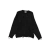 Laneus Distressed-finish Sweater In Black