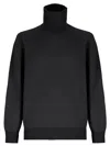 Laneus Roll-neck Jumper In Nero/black
