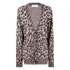 Laneus Leopard-print Button-up Cardigan In Neutral