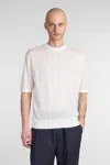 Laneus Knitted T-shirt In Beige