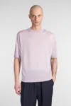 Laneus T-shirt In Lilla Wool And Polyester In Lilla