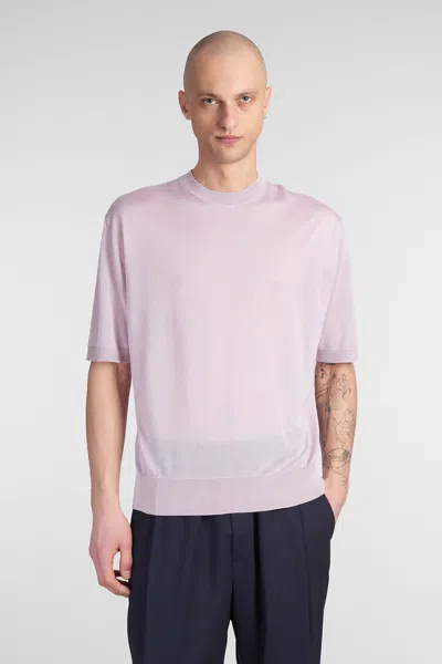 Laneus T-shirt In Lilla Wool And Polyester