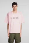 LANEUS T-SHIRT IN ROSE-PINK COTTON