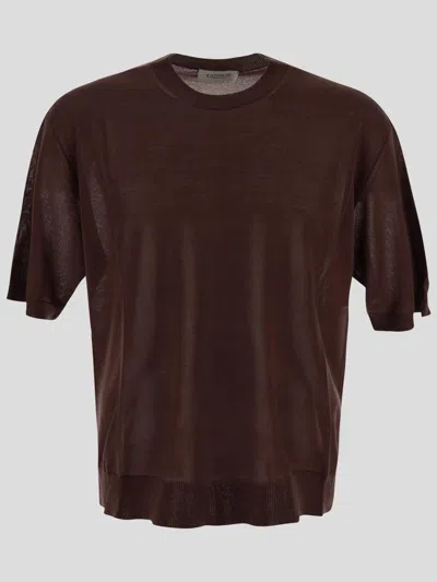 Laneus T-shirts And Polos In Brown