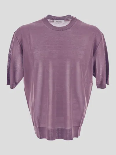 Laneus T-shirts And Polos In Purple