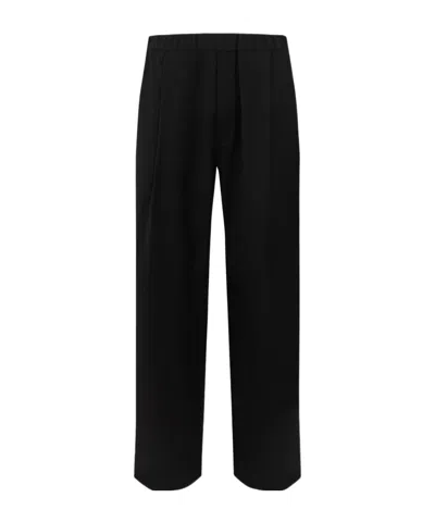 Laneus Tapered Elastic-waist Pants In Black