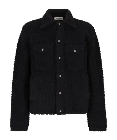 LANEUS TEXTURED BUTTON-FASTENING SHIRT JACKET