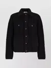 Laneus Textured Fabric Long Sleeve Jacket For Men In Black
