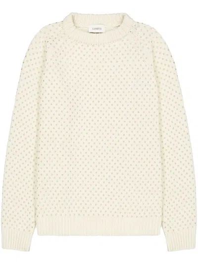 Laneus Textured-finish Jumper In White