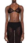 Laneus Reggiseno In Pizzo In Black