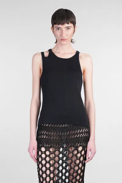 Laneus Topwear In Black Cotton