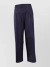 Laneus Trousers Wide Leg Elastic Waistband In Blue