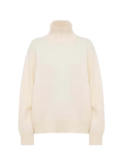 Laneus Turtleneck Boxy Sweater In Neutral