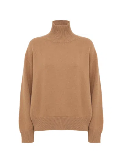 Laneus Turtleneck Boxy Sweater In Neutral