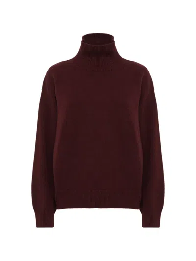 Laneus Turtleneck Boxy Sweater In Red