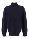 Laneus Turtleneck Knit In Blu Navy