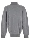 Laneus Turtleneck Knit In Grigio Melange/melange Gray