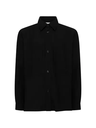 Laneus Two-pocket Overshirt In Black