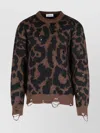 Laneus Two-tone Merino Wool Blend Sweater