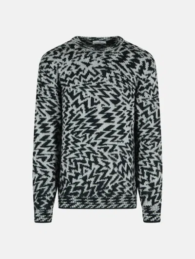 Laneus Two-tone Wool Blend Sweater In Gray