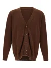 Laneus V-neck Buttoned Cardigan In Brown
