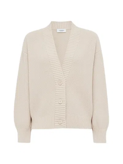 Laneus V-neck Buttoned Cardigan In Neutral