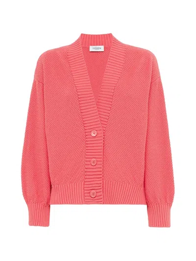 Laneus V-neck Buttoned Cardigan In Pink