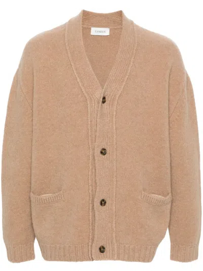 Laneus V-neck Cardigan In Brown