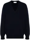Laneus Knitted Polo Sweater In Blau