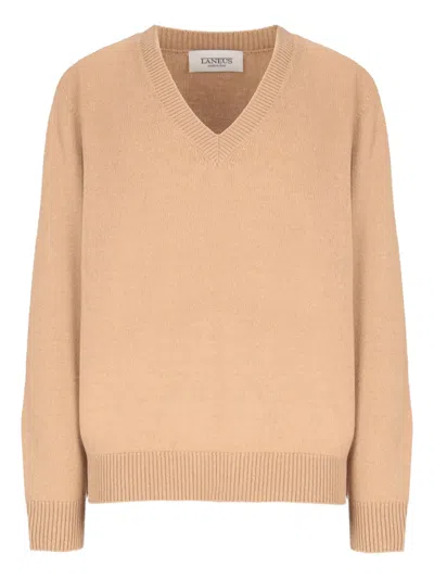 Laneus V-neck Sweater In Brown