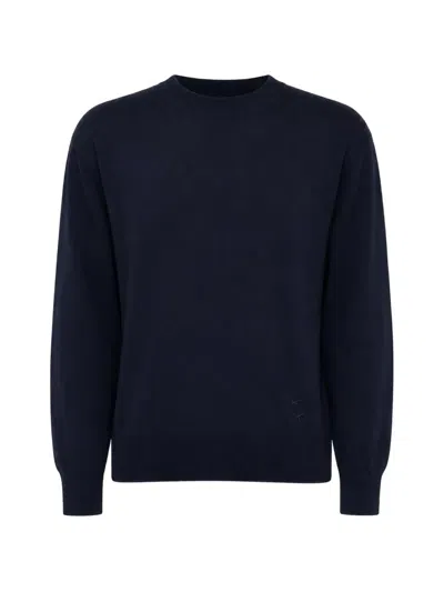 Laneus Virgin Wool Sweater In Blue