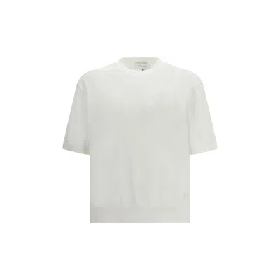Laneus Cotton Knitted T-shirt In Neutral