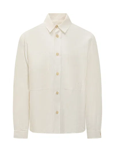 Laneus White Regular Solid Shirt