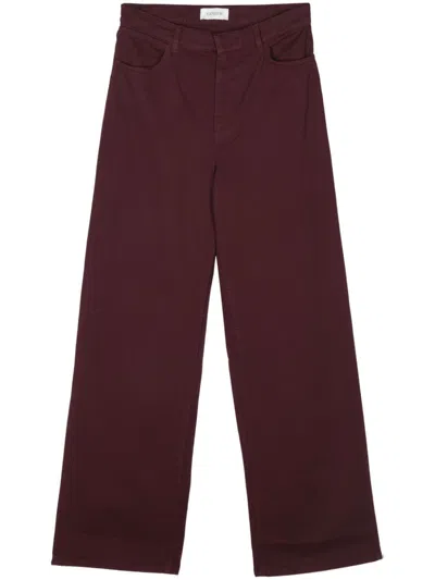 Laneus Wide-leg Jeans In 红色
