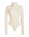 Laneus Woman Bodysuit Cream Size 2 Merino Wool, Cashmere, Lycra In White