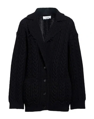 Laneus Woman Cardigan Black Size 4 Merino Wool
