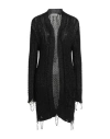 Laneus Woman Cardigan Black Size 8 Viscose, Metallic Polyester In Black