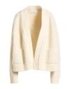 Laneus Woman Cardigan Ivory Size 8 Wool, Polyamide In Neutral