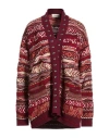Laneus Studded Patterned Cardigan In Multi