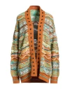 Laneus Woman Cardigan Turquoise Size 2 Polyamide, Alpaca Wool, Polyacrylic, Synthetic Fibers, Wool In Multi