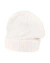 Laneus Woman Hat Cream Size Onesize Merino Wool In Neutral