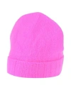 Laneus Woman Hat Fuchsia Size Onesize Merino Wool In Pink